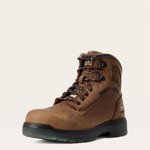 Aged Bark Ariat Turbo 6" H2o Csa Carbon Toe Work Boot | 80RXBGNQS