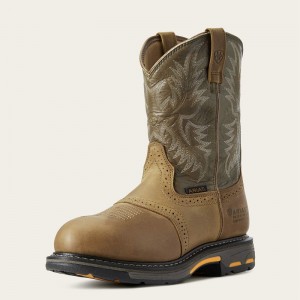 Aged Bark Ariat Workhog Waterproof Composite Toe Work Boot | 74FBIEZNL