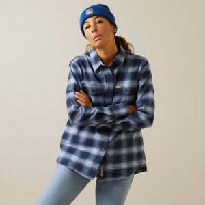 Allure Plaid Ariat Rebar Flannel Durastretch Work Shirt | 02HWNYQVP