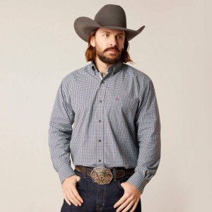 Angel Blue Ariat Pro Series Sullivan Classic Fit Shirt | 75OSQPUNX