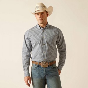 Aqua Ariat Pro Series Ewan Classic Fit Shirt | 80DQGEIUC