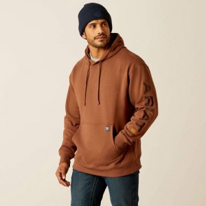 Aztec/Coffee Bean Ariat Rebar Graphic Hoodie | 27IANZUYL