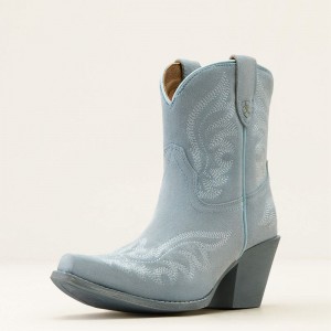 Baby Blue Jean Suede Ariat Chandler Western Boot | 03HCYIWLR