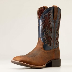 Bar Top Brown Ariat Sport Cool Venttek Western Boot | 75WZAUXSC