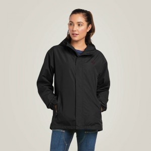 Black/Purple Ariat Rebar Stormshell Logo Waterproof Jacket | 89UJKCPZQ