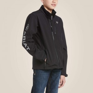 Black/Silver Ariat Logo 2.0 Softshell Jacket | 75JRIXOUL