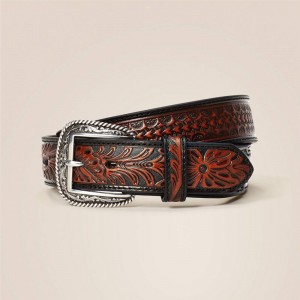 Black/Tan Ariat Silas Belt | 49IPSFLZC