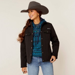 Black Ariat Berber Back Softshell Jacket | 54UNOYDJG