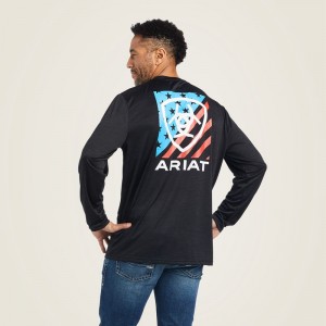 Black Ariat Charger Americana T-Shirt | 50YGNACZU