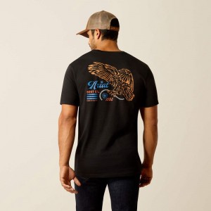 Black Ariat Eagle Freedom T-Shirt | 31DLCAUNM