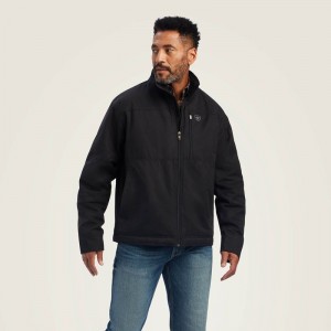 Black Ariat Grizzly Canvas Jacket | 12RYSUWOC