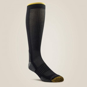 Black Ariat High Performance Mid Calf Tek Work Sock 2 Pair Pack | 51KWVSJUE