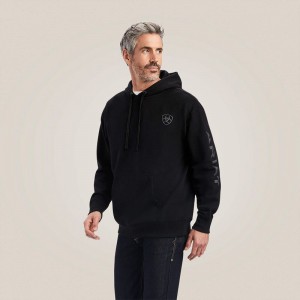 Black Ariat Logo Hoodie | 21XEGQTAM