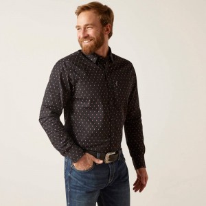 Black Ariat Merrick Stretch Modern Fit Shirt | 24CKTMZBV