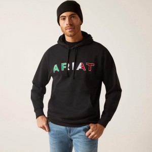 Black Ariat Mexico Hoodie | 35PCKWLZB