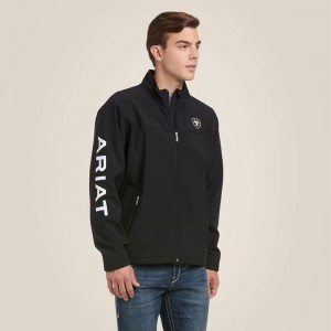 Black Ariat New Team Softshell Jacket | 19NQSJKZW