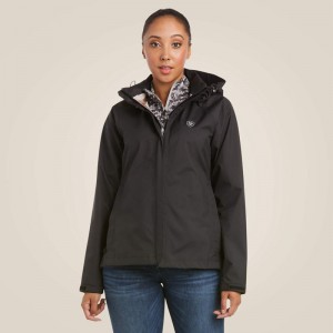 Black Ariat Packable Waterproof Jacket | 10VZRNOWQ