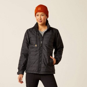 Black Ariat Rebar Cordura Ripstop Lightweight Insulated Jacket | 81BRLSPFE