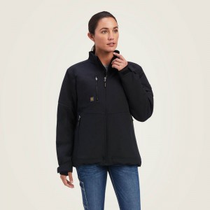 Black Ariat Rebar Dritek Durastretch Insulated Jacket | 36NKSEBZD