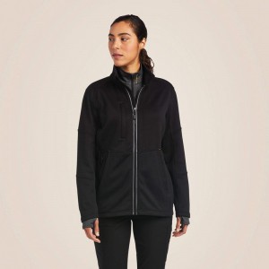 Black Ariat Rebar Polartec Elite Full Zip Sweatshirt | 85KLHXRFM