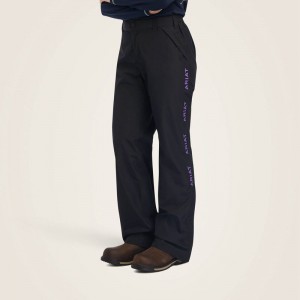 Black Ariat Rebar Stormshell Waterproof Pant | 89RLBIYVT