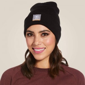 Black Ariat Rebar Watch Cap | 25VRCTZJM