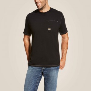 Black Ariat Rebar Workman T-Shirt | 47LOVPFTX