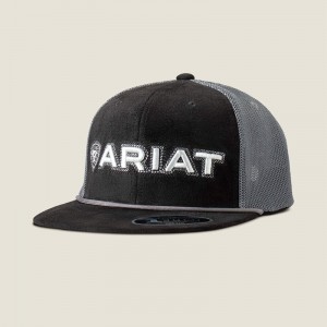 Black Ariat Roughout Cap | 45PIFLSHA