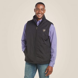 Black Ariat Team Logo Insulated Vest | 35UKDYXNZ