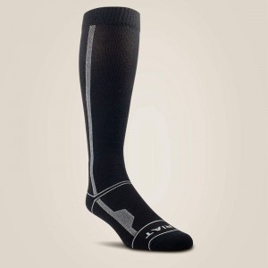 Black Ariat Tek® Over The Calf Performance Compression Sock | 18GRYQVEL