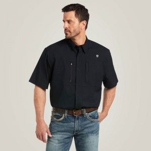 Black Ariat Venttek Classic Fit Shirt | 73QIYEZUK