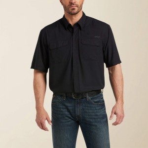 Black Ariat Venttek Outbound Classic Fit Shirt | 09WCTISOH