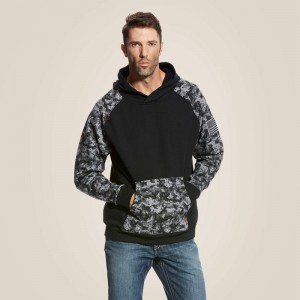 Black Digi Ariat Fr Durastretch Patriot Hoodie | 74HLPBWCJ