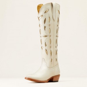 Blanco Ariat Saylor Stretchfit Western Boot | 64SJAOHCK