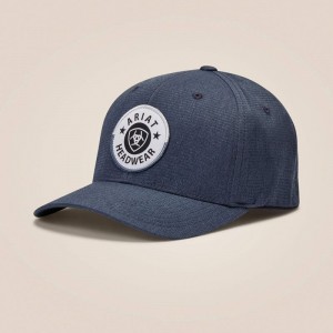 Blue Ariat Round Logo Patch Cap | 13QMZNUKF