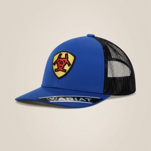 Blue Ariat Shield Patch Cap | 20OGBMXQC