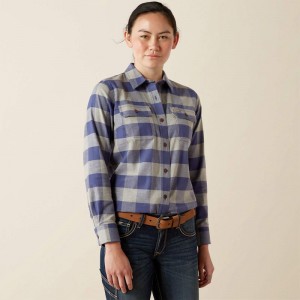 Blue Indigo Ariat Rebar Flannel Tunic | 03XTFAJGI