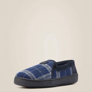 Blue Plaid Ariat Lincoln Slipper | 62BIPNDYJ