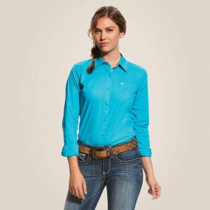 Bluebird Ariat Kirby Stretch Shirt | 67FOBWRMY