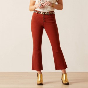 Brick Ariat High Rise Jazmine Kick Flare Jean | 01YWJNXGA