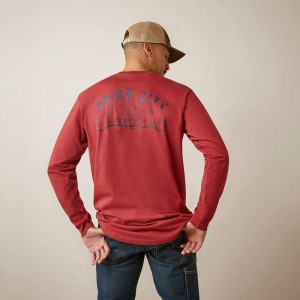 Brick Red Ariat Rebar Cotton Strong Union City | 68FEHKACR