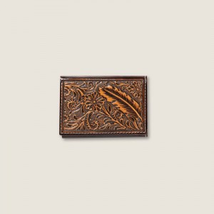 Brown Ariat Flag Trifold Wallet | 16TIFPWCO