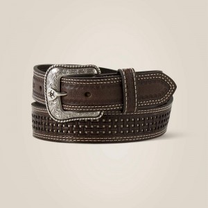 Brown Ariat Lattice Belt | 98FNBOIMZ