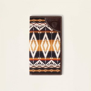 Brown Ariat Southwest Fabric Rodeo Wallet | 78CZSFPKH