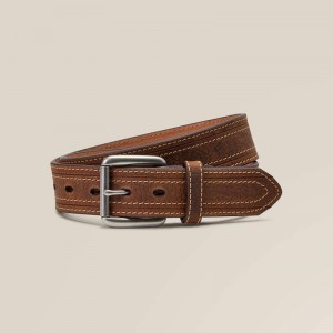 Brown Ariat Thick Stripe Belt | 50ZCBOXJA