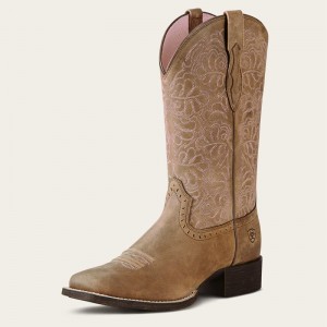 Brown Bomber Ariat Round Up Remuda Western Boot | 53RKQTXSW