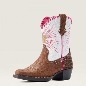 Brown Floral Emboss/Pearl Snake Ariat Bk Heritage Star Easy Fit Western Boot | 54QVOZYIJ