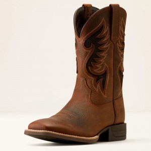 Brown Oiled Rowdy Ariat Cowpuncher Venttek Cowboy Boot | 07OTXSMEP