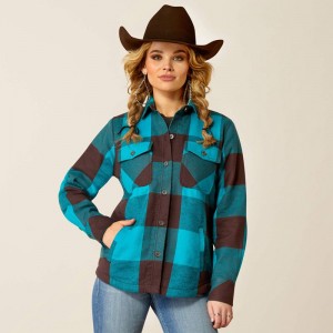 Buffalo Print Ariat Buffalo Plaid Shirt Jacket | 92QSBPRLN