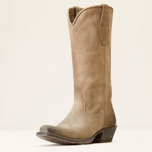 Burnt Taupe Suede Ariat Memphis Western Boot | 07DHYNCPG